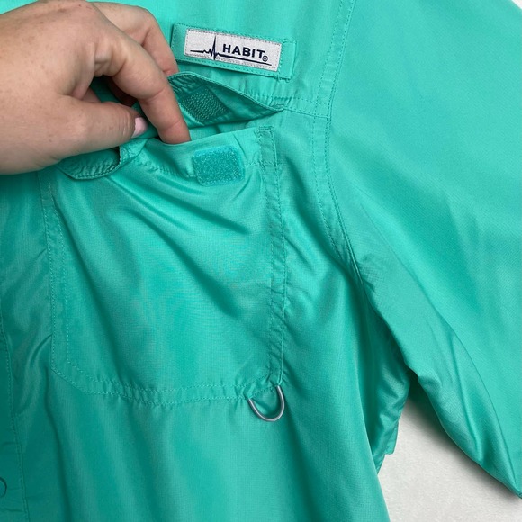 Habit Vented Fishing Hiking Short Sleeve Sun Blocking Protection 40+ UPF -Medium - Picture 6 of 14